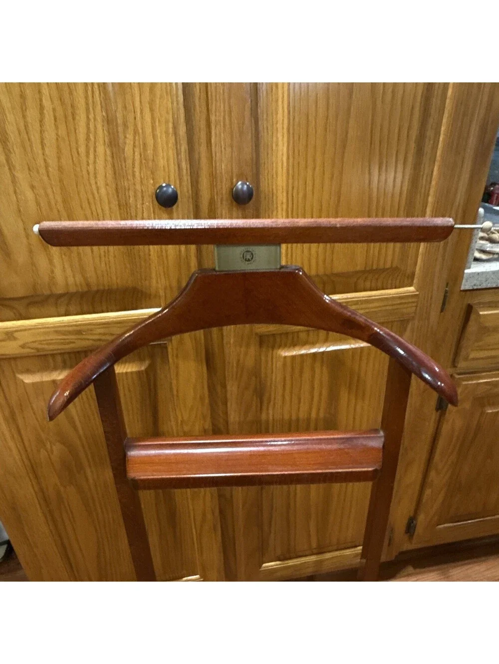 Vintage 1950s Fratelli Reguitti Italian wooden valet stand